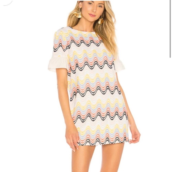 SOLD - NWT Tularosa Vibrant Chevron Mini Dress - Picture 4 of 8